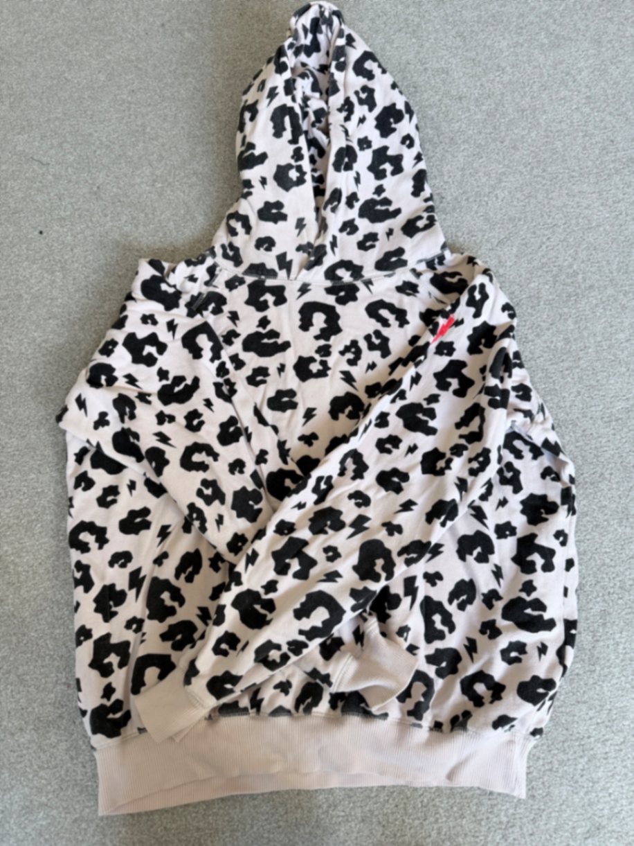 Cream leopard hoodie