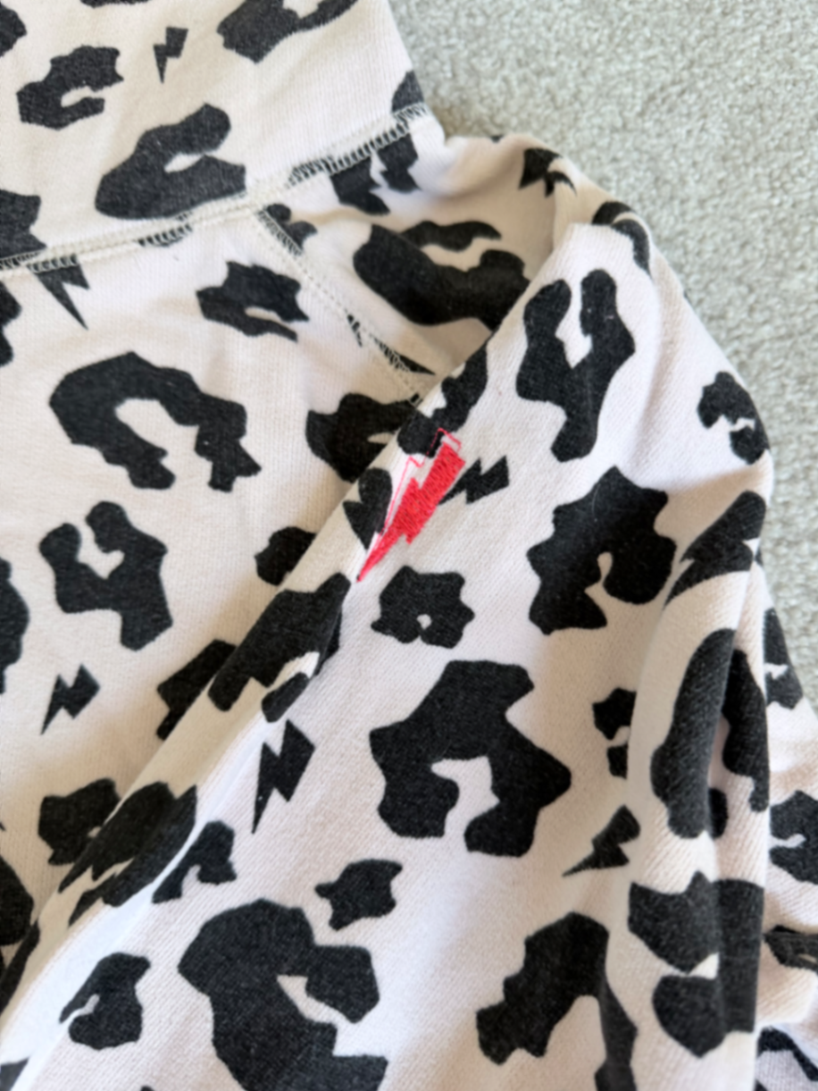 Cream leopard hoodie