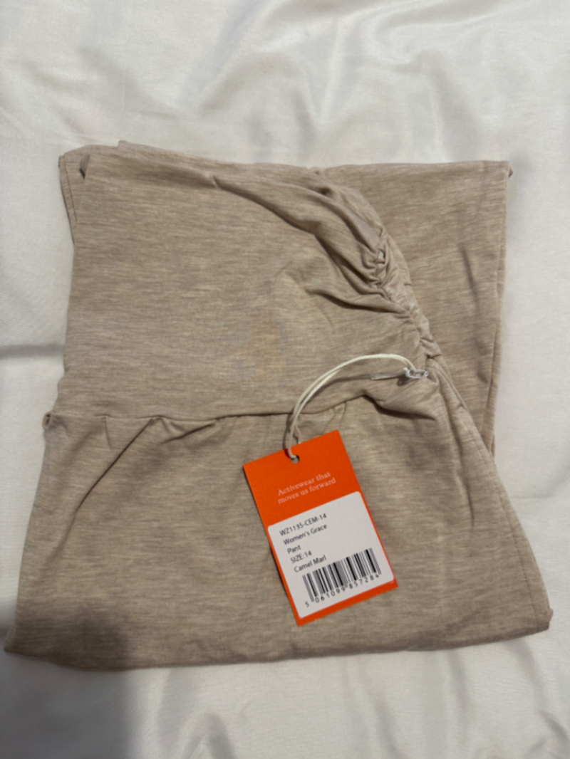 Grace Bamboo Yoga Pants Size 14 (Camel Marl)