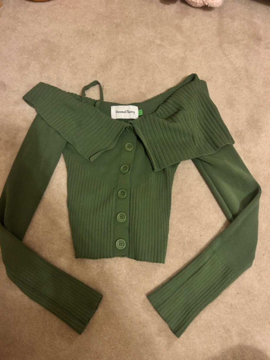 Green One Shoulder Top