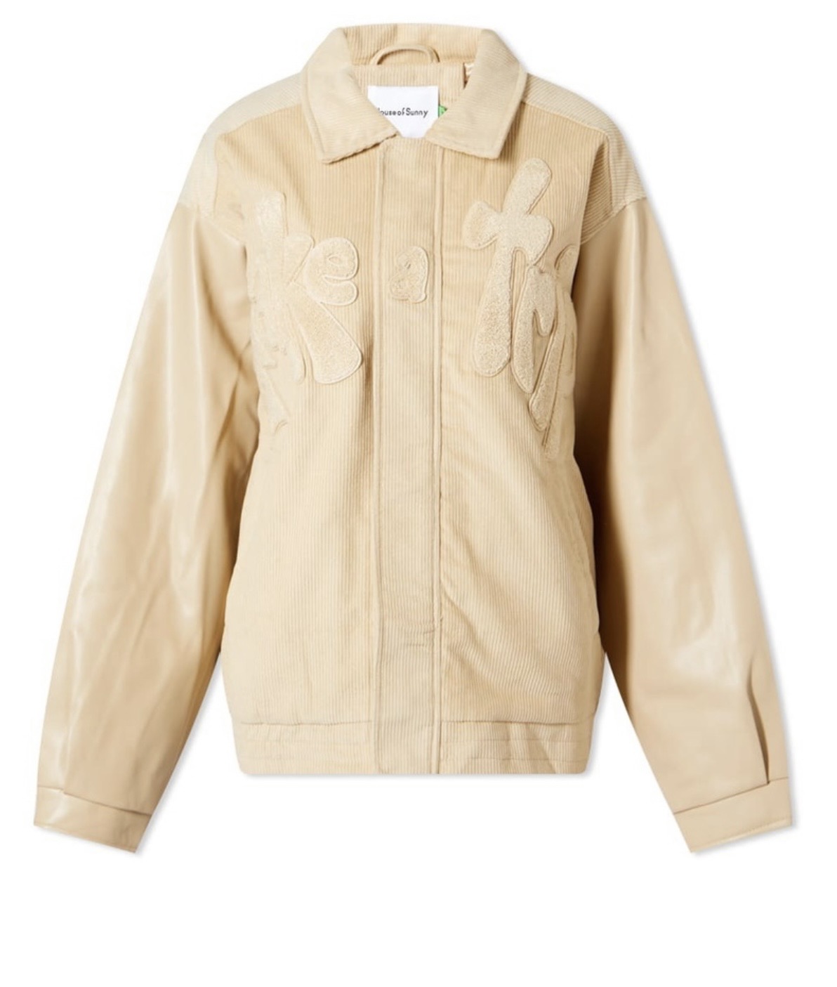 House Of Sunny Women's Take A Trip Cord Bomber Jacket in Stone