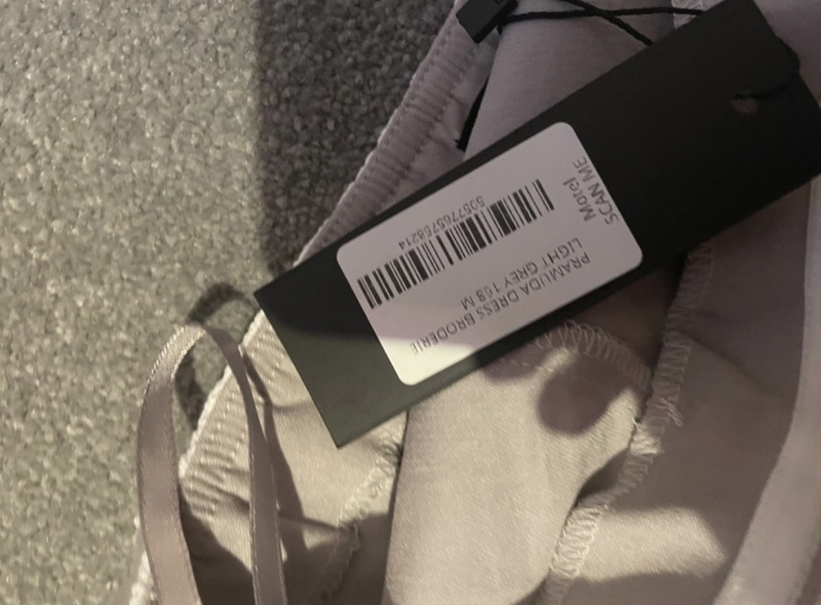 PRAMUDA DRESS BRODERIE LIGHT GREY 168