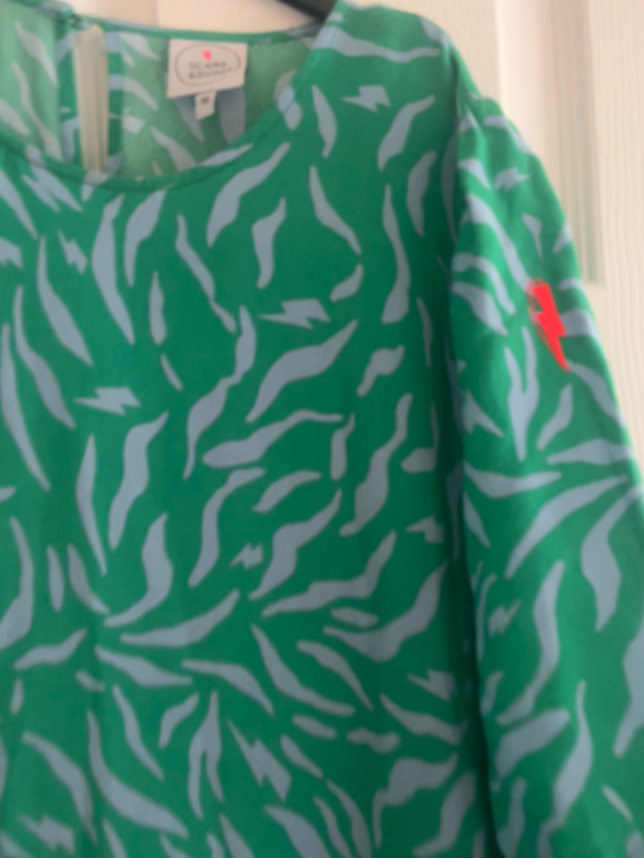 Green zebra print dress 