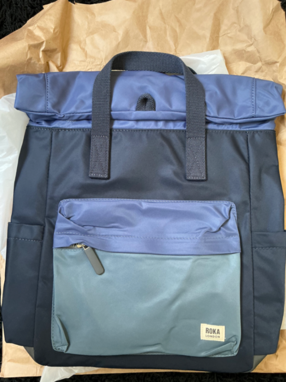 CANFIELD ROLL TOP BACKPACK IN INDIGO TONAL