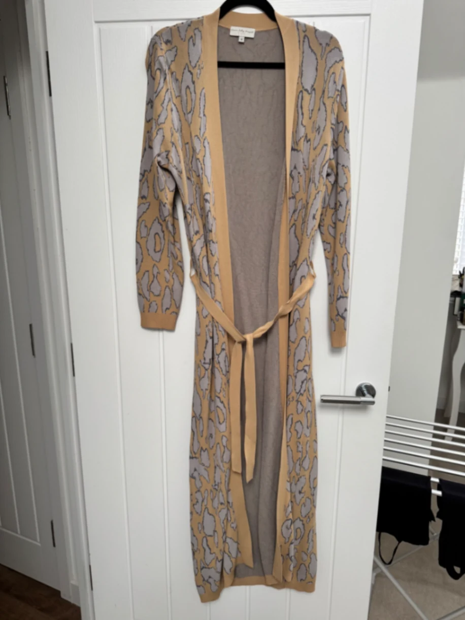 Grey and Beige Animal Knit Cardi
