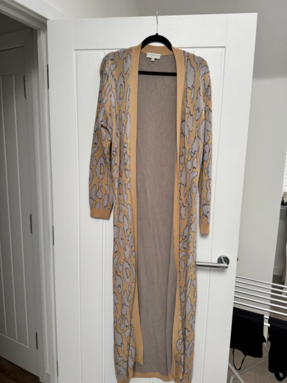Grey and Beige Animal Knit Cardi