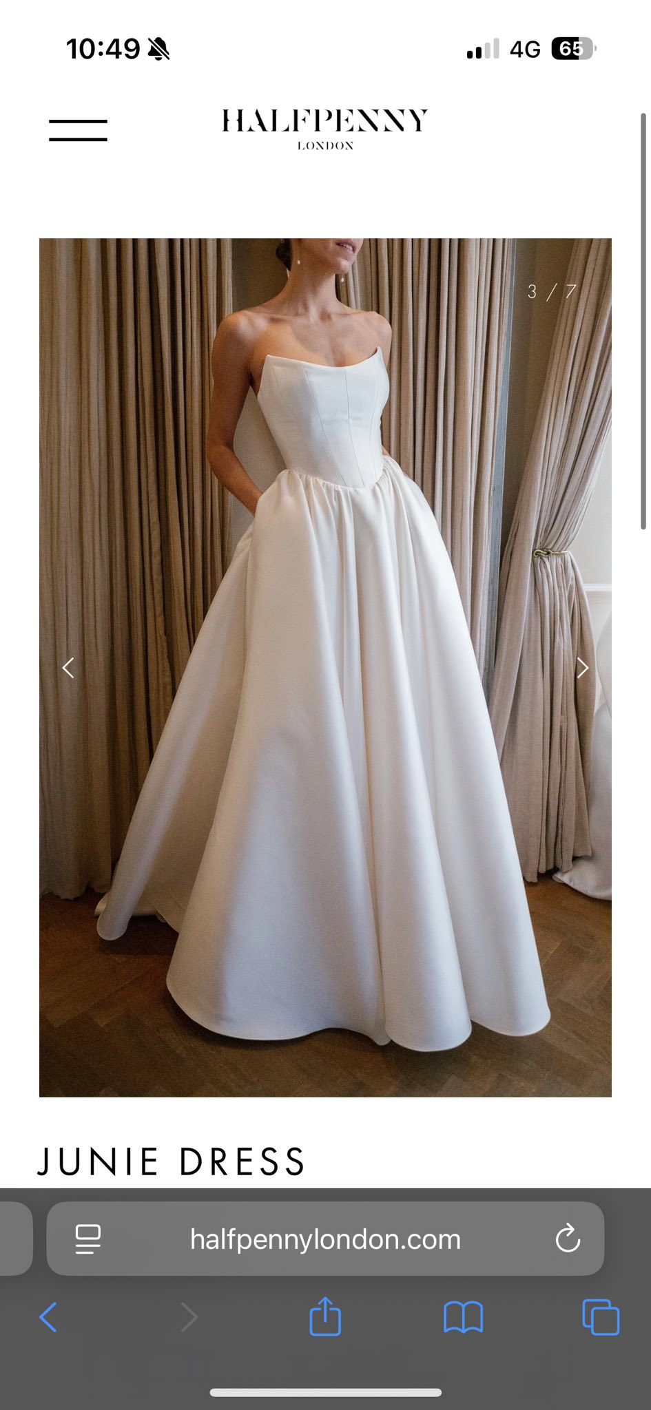 Halfpenny wedding dress