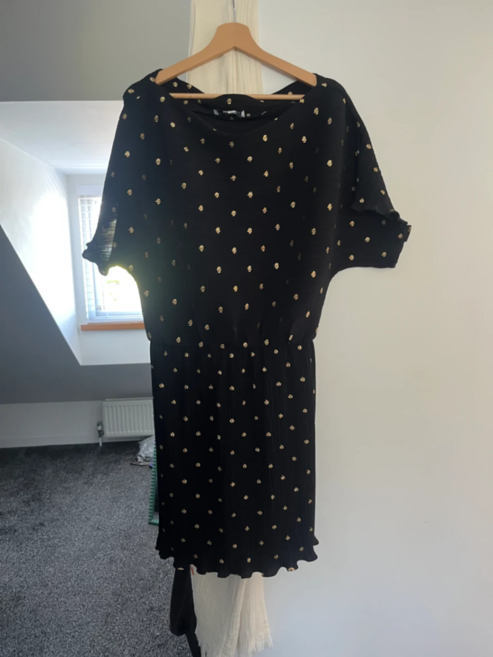 Black Plisse Mini Tilly Dress Black Plisse Mini Tilly Dress