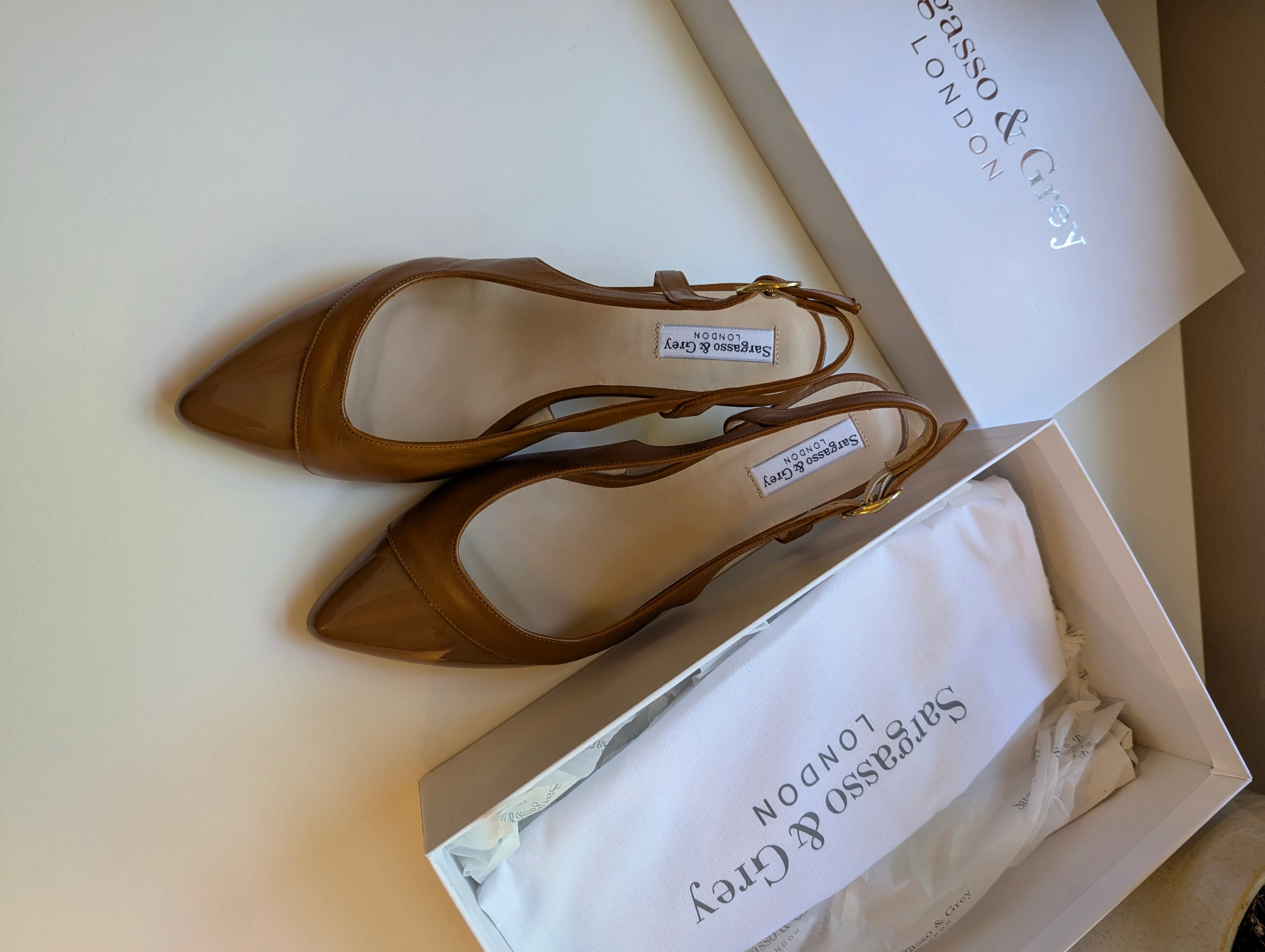 Lena Tan Leather and Patent