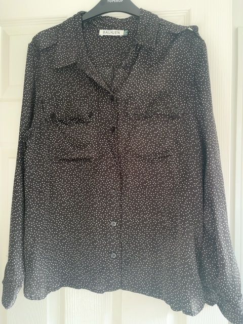 Saffron Printed Satin Shirt Black Mini Spot