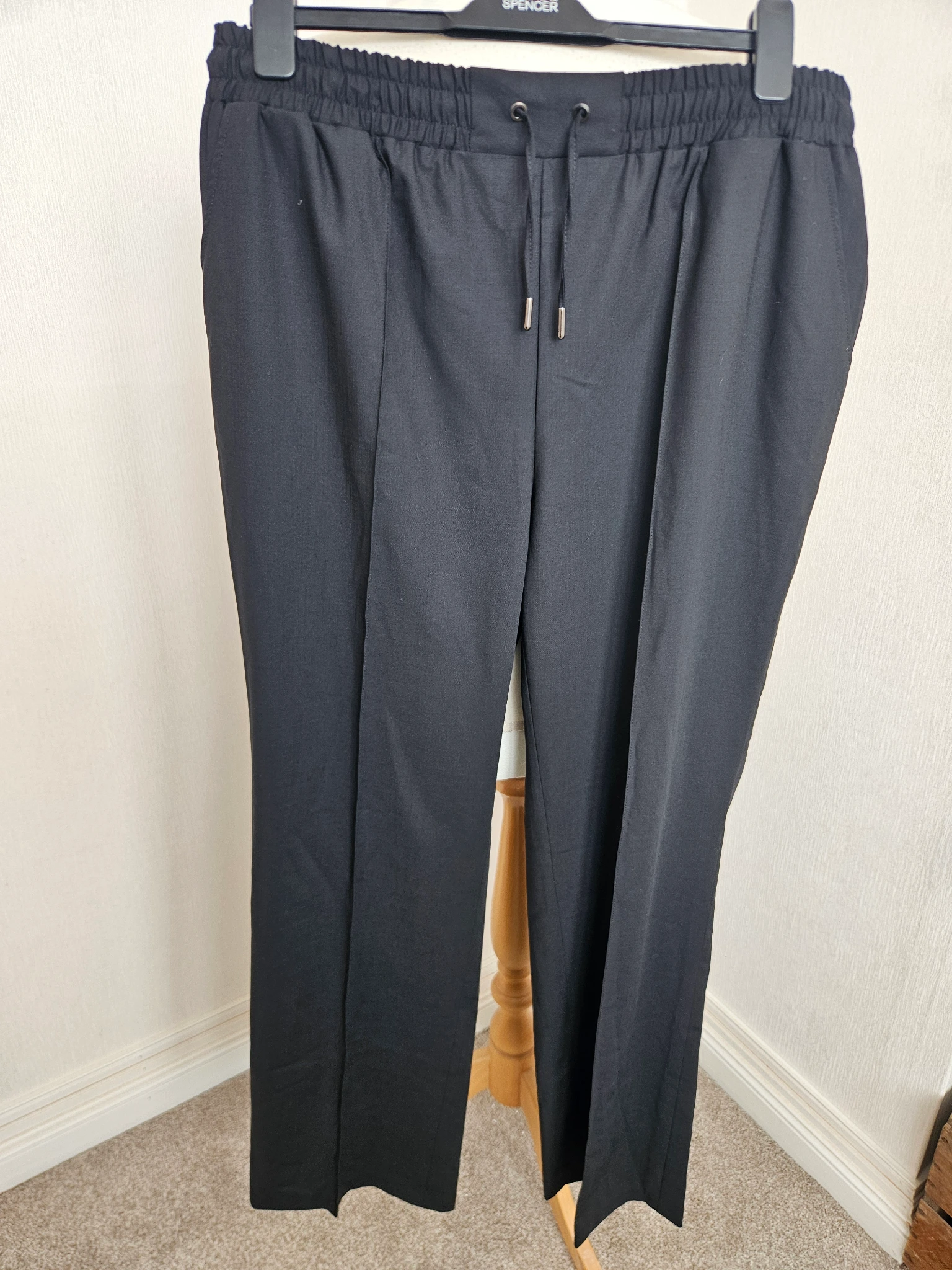Fera Wool Blend Wide Leg Trousers