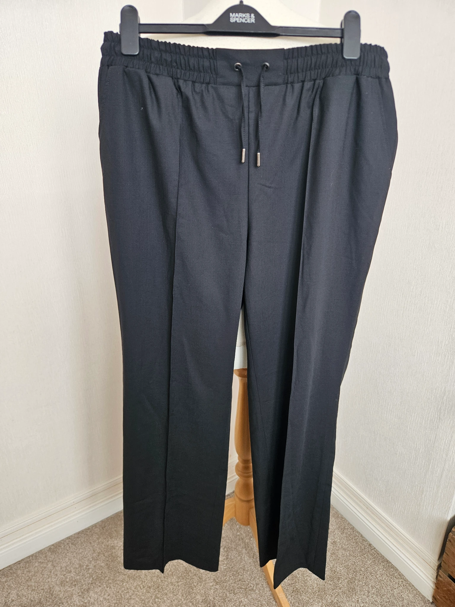 Fera Wool Blend Wide Leg Trousers