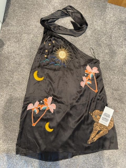 Black Night Tales Mini Dress