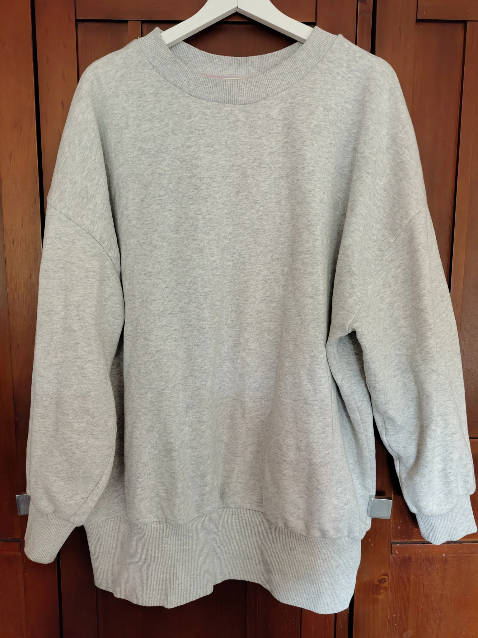 Longline Pleated Back Sweatshirt - Large