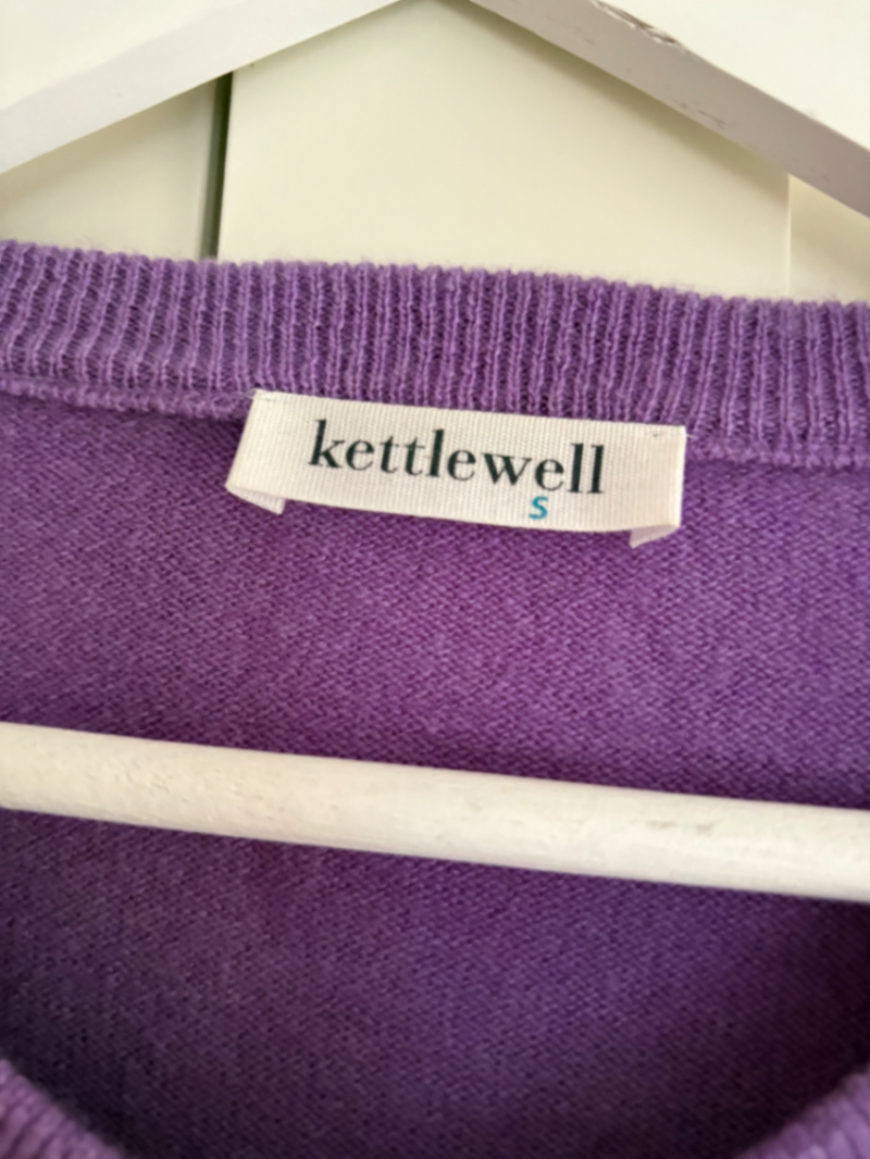 Kettlewell Purple Cashmere Merino Crew Neck Jumper