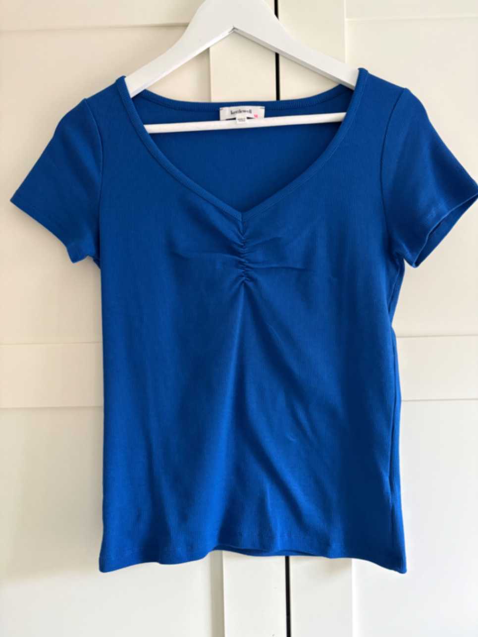 Sweet V Neck Rib Tee - ‘True Blue’ - Sp/Su/Wi