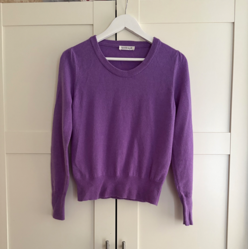 Kettlewell Purple Cashmere Merino Crew Neck Jumper