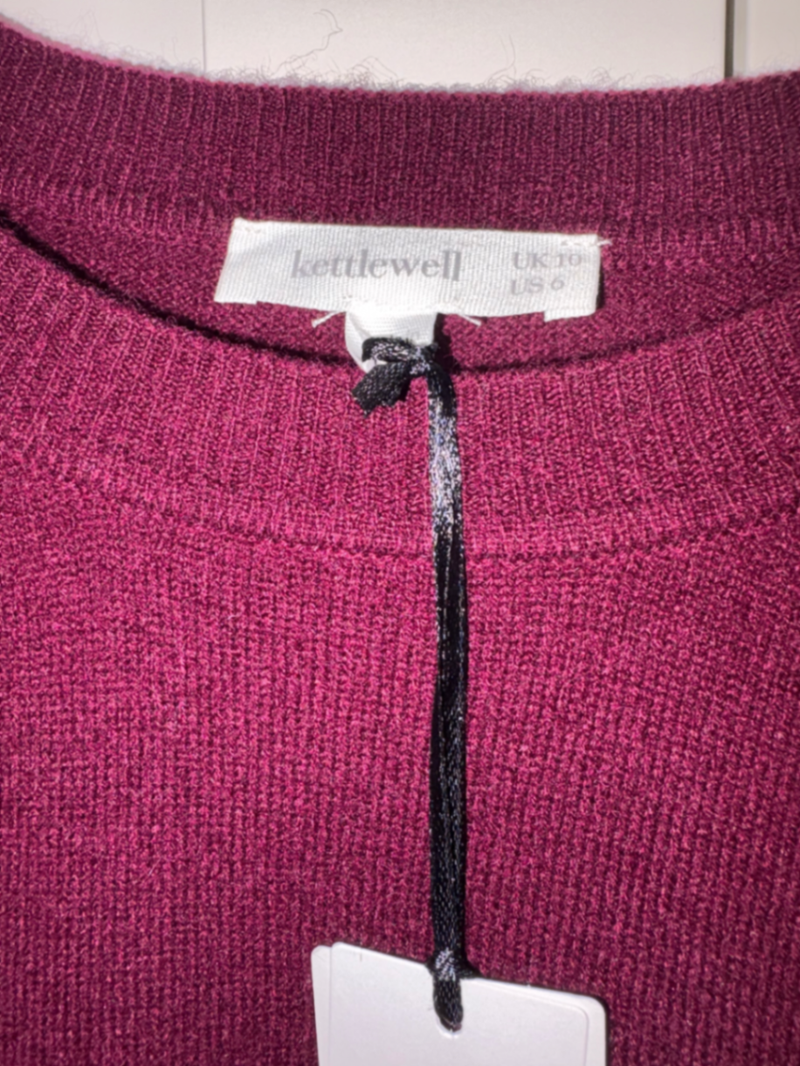 Kettlewell Cashmere Sweater Deep Java Size 10