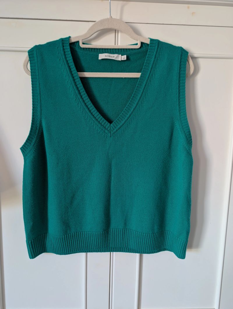 Kettlewell Merino Wool Marnie Tank Top Light Emerald. Size LLL