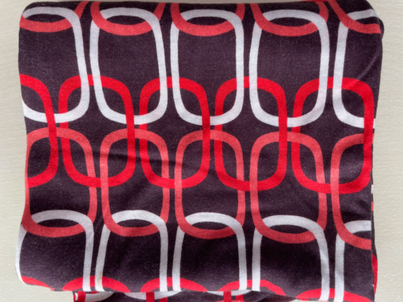 Chocolate Brown Print Infinity Scarf