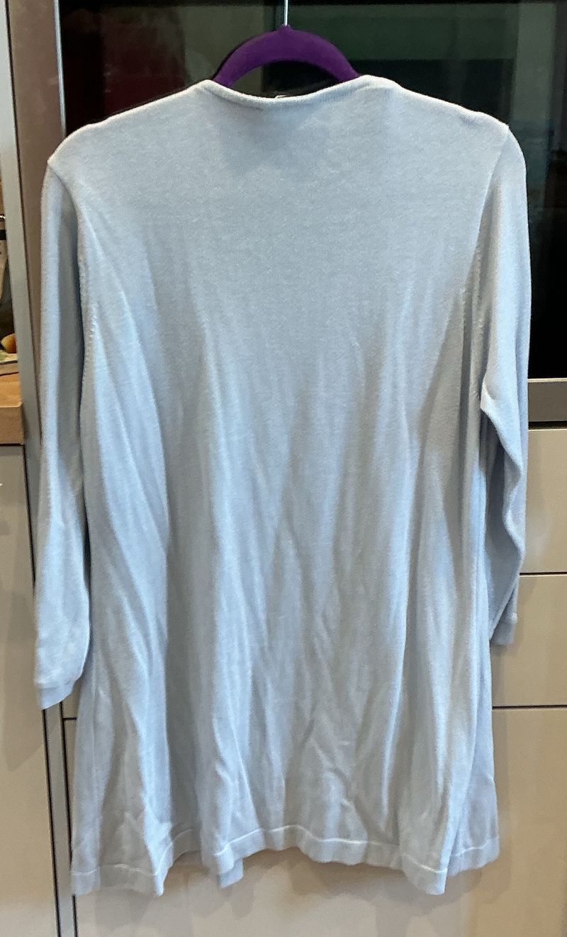 Kettlewell Cotton Cashmere Cardigan Size LL UK16 Chrystal Blue Su/Wi