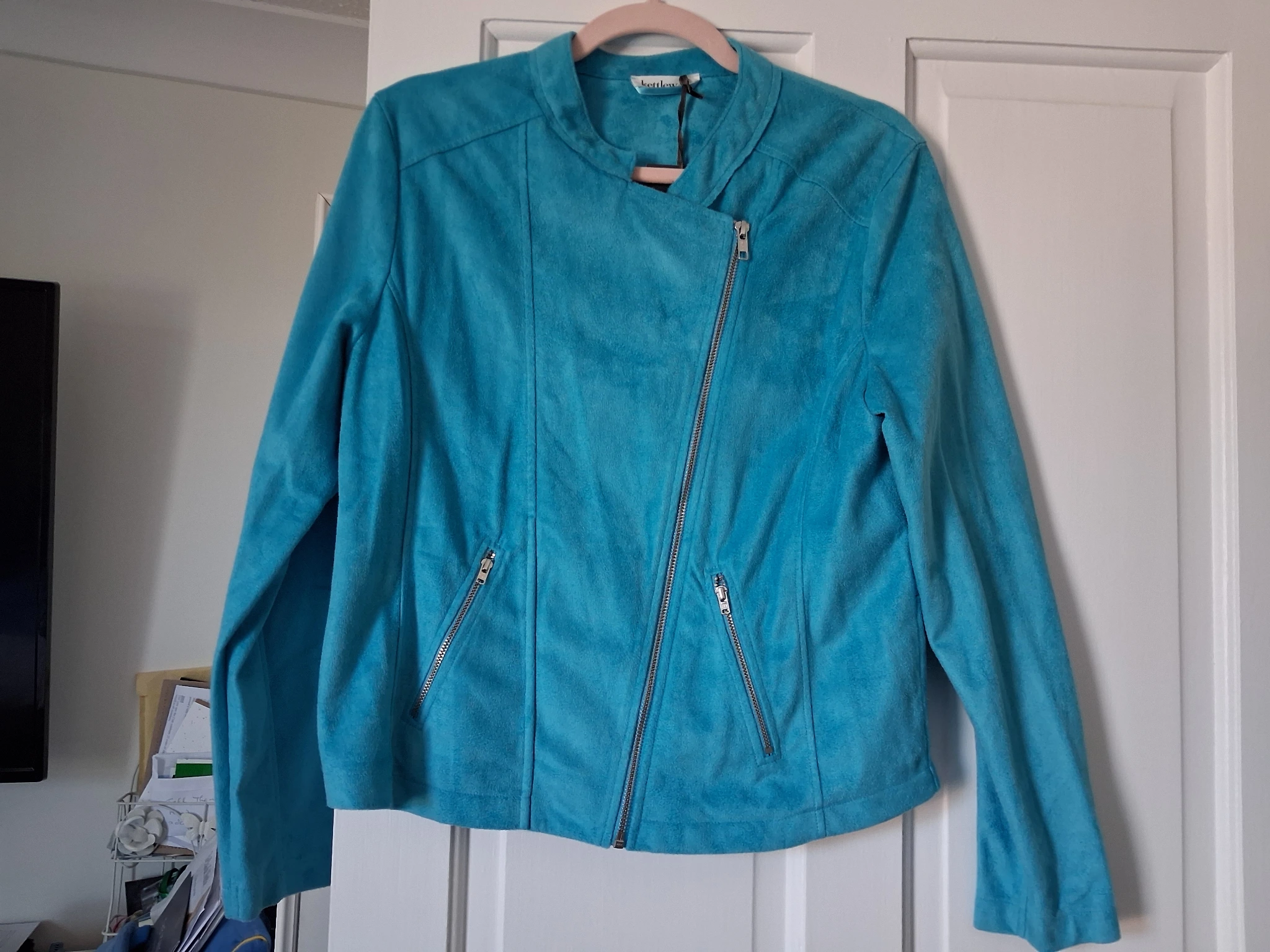 Rachel Jacket size L Aqua Blue
