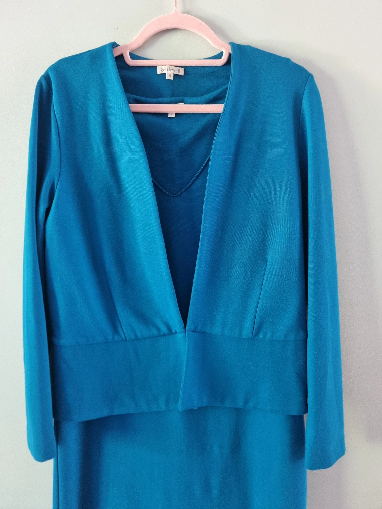 Ruby shirt dress & Coco jacket in Kingfisher Blue Autumns M