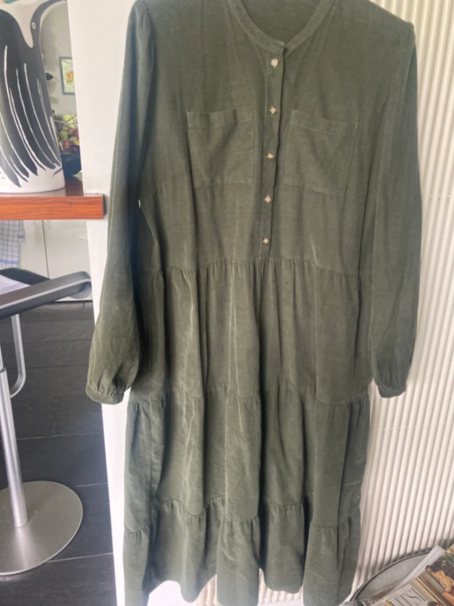 Green corduroy dress 