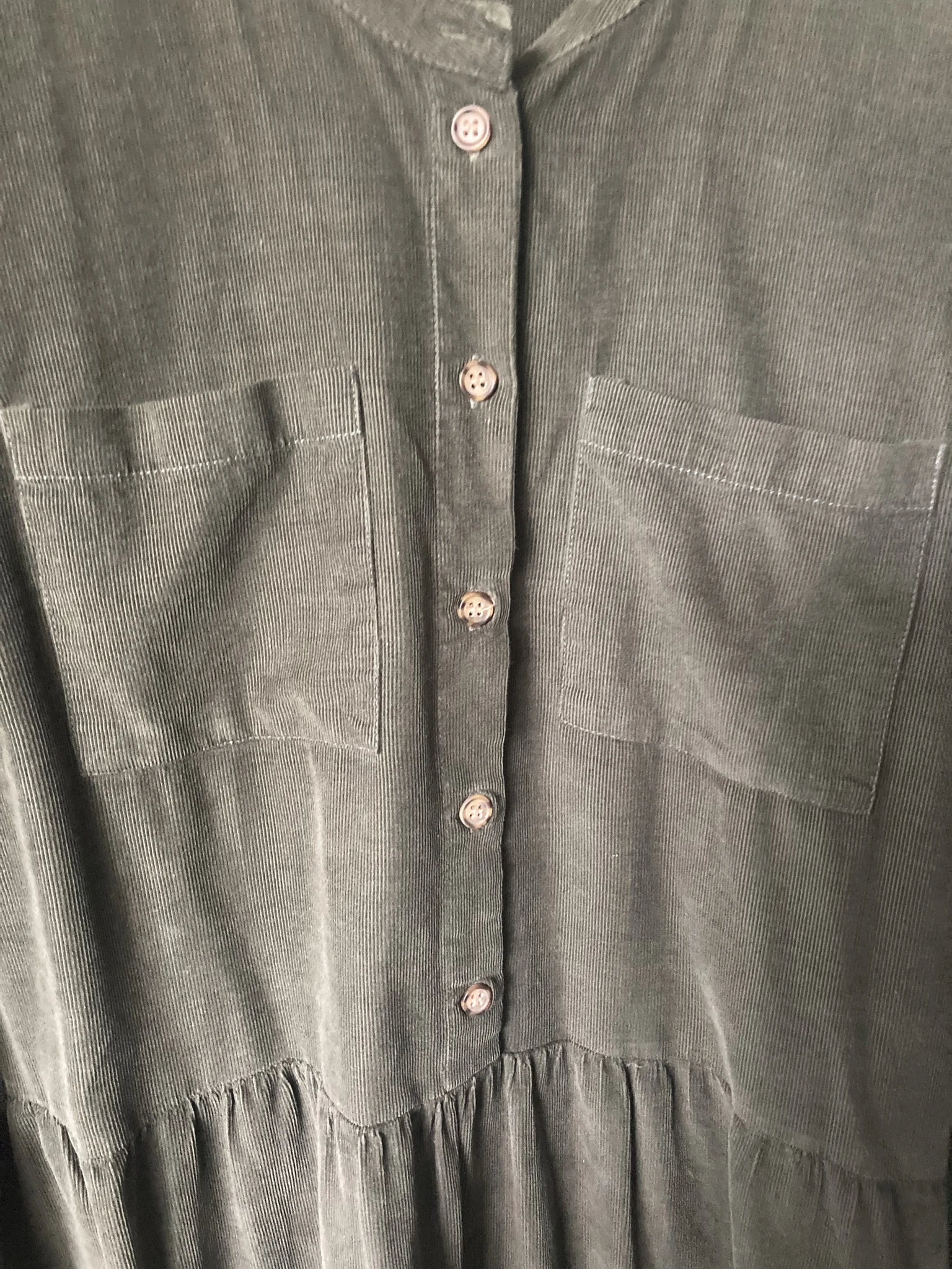 Green corduroy dress 