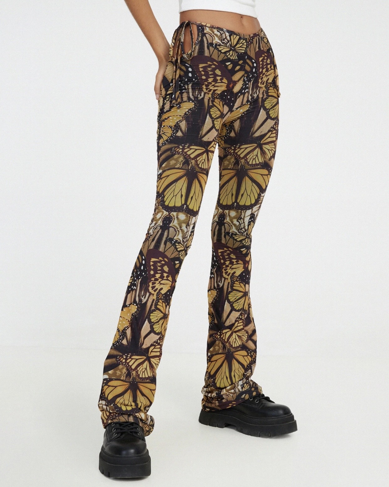 Mileri Flare Trousers in Butterfly Gold