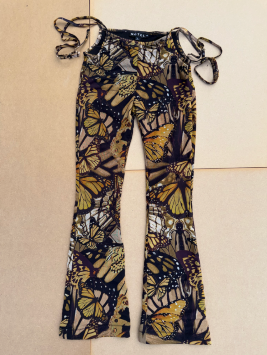 Mileri Flare Trousers in Butterfly Gold