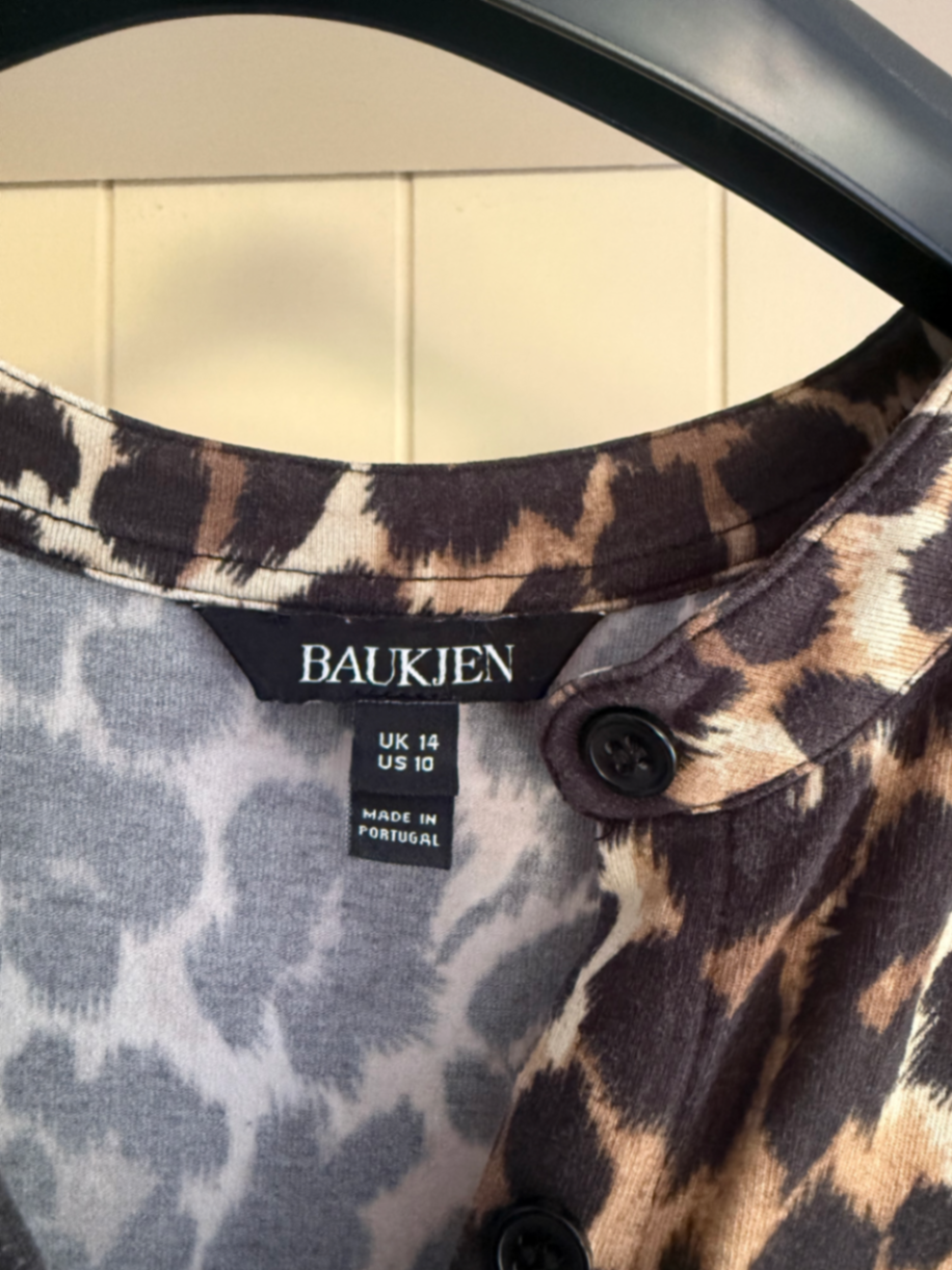 Leopard Print Jersey Shirt Dress