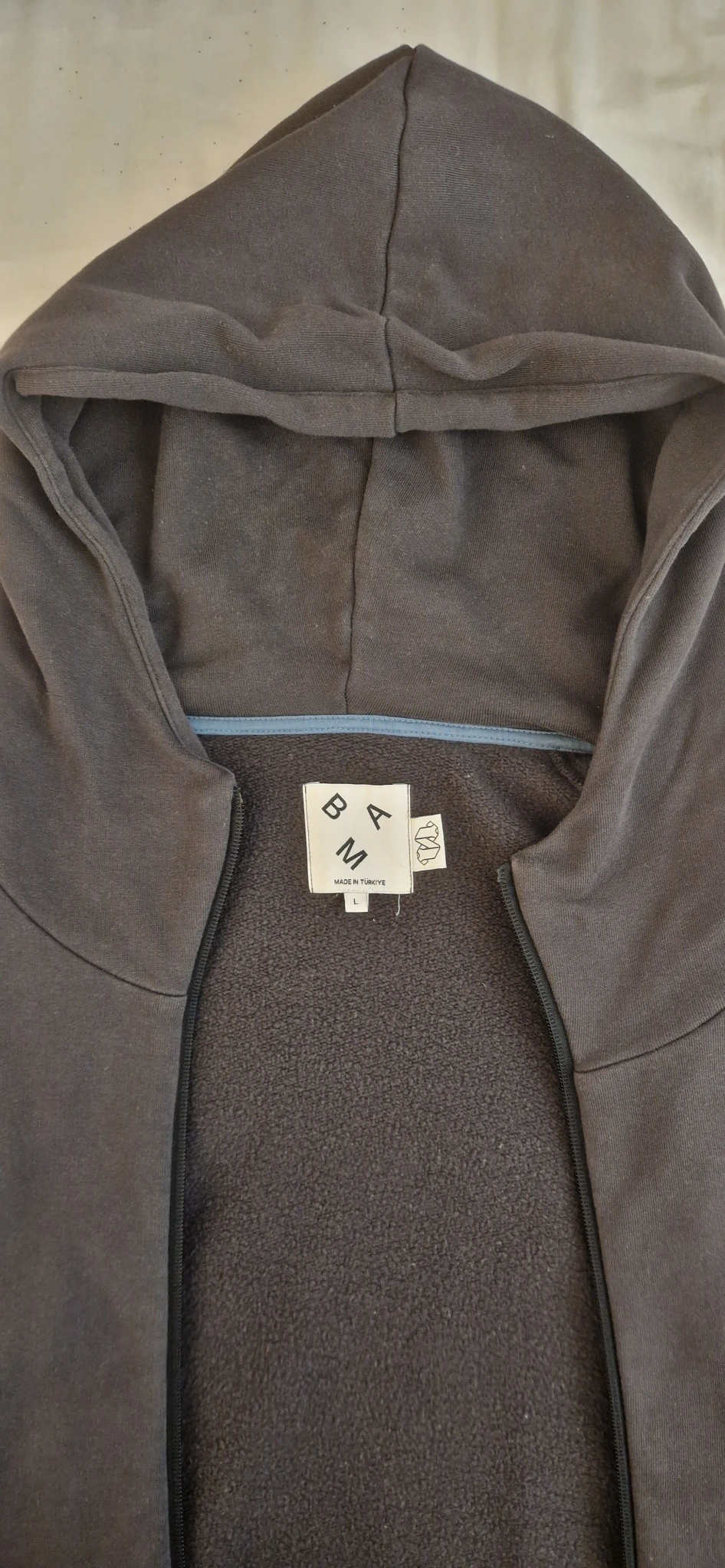 Horizon Zip Hoody - Large, "Washed Black" (Dark Grey)