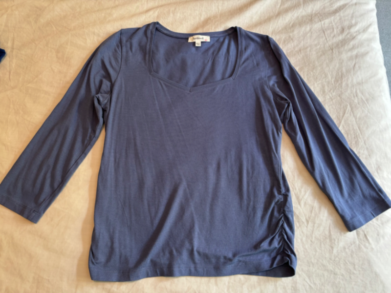 Kettlewell Three-Quarter Sleeve Sweetheart Top Moonlight Blue (perfect for Summers) size M