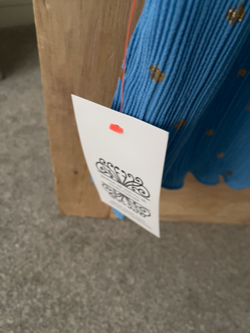 Blue Tilly Plisse Dress BNWT