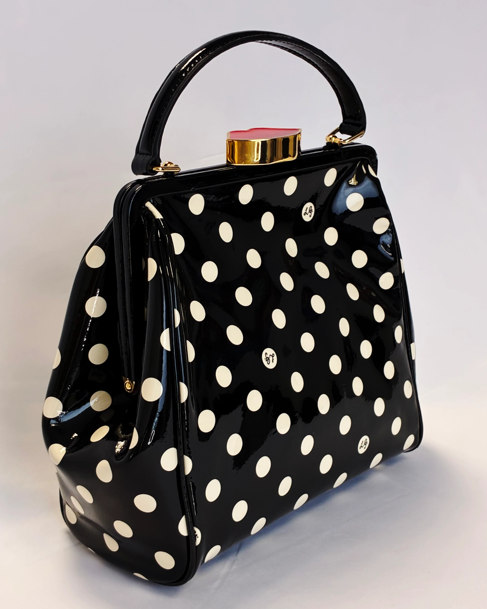 BLACK & WHITE POLKA DOT EVA FRAME BAG