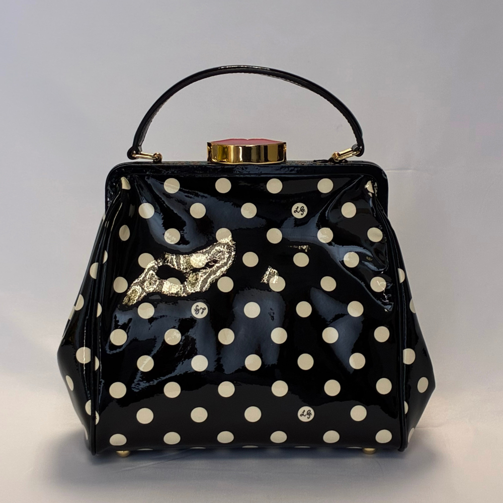 BLACK & WHITE POLKA DOT EVA FRAME BAG