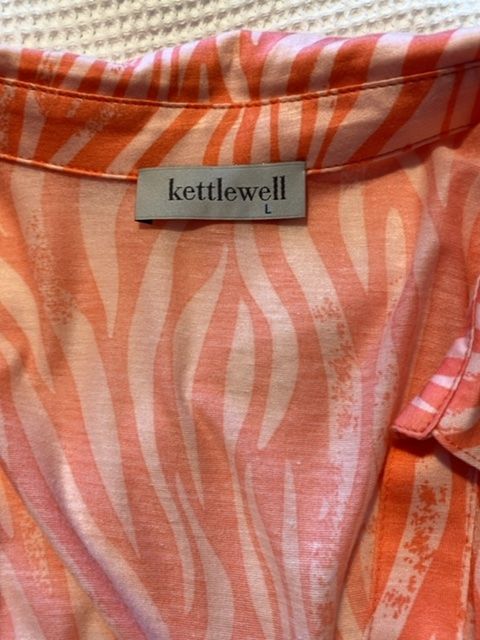 Kettlewell Zebra Print Blouse in Coral