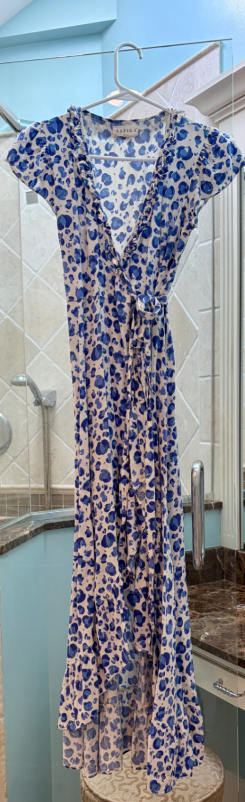 Eco Vera wrap dress leopard