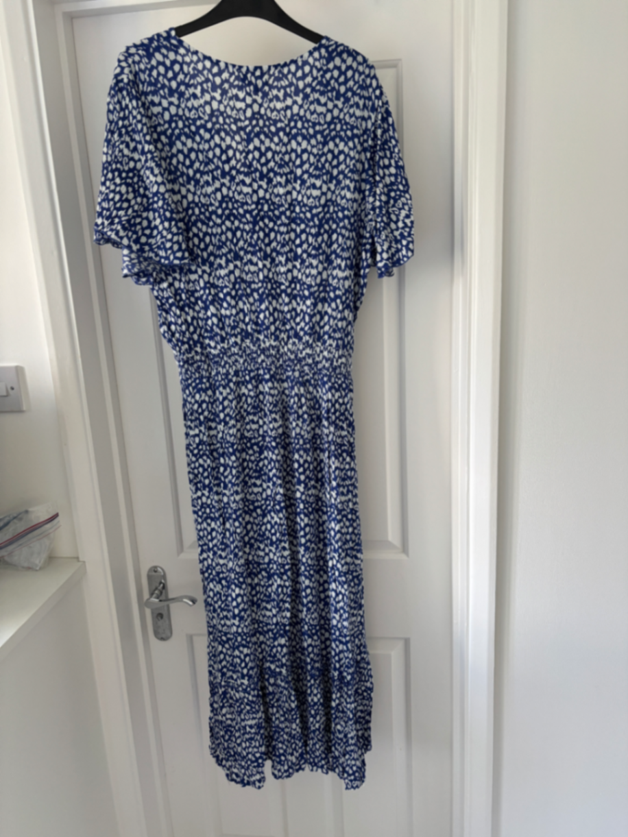 Nissi Dress in Blue Leopard Print