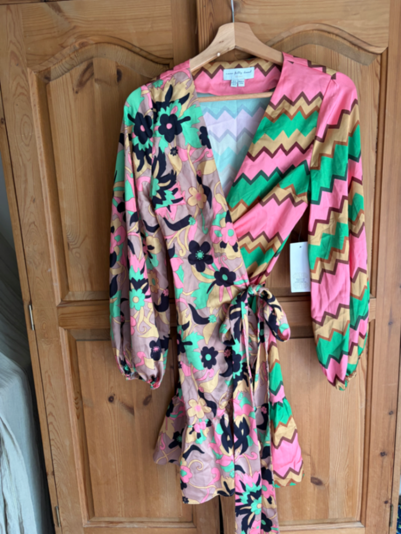 Mini Sorbet Zig Zag Clash Dress