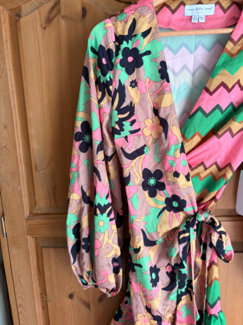 Mini Sorbet Zig Zag Clash Dress
