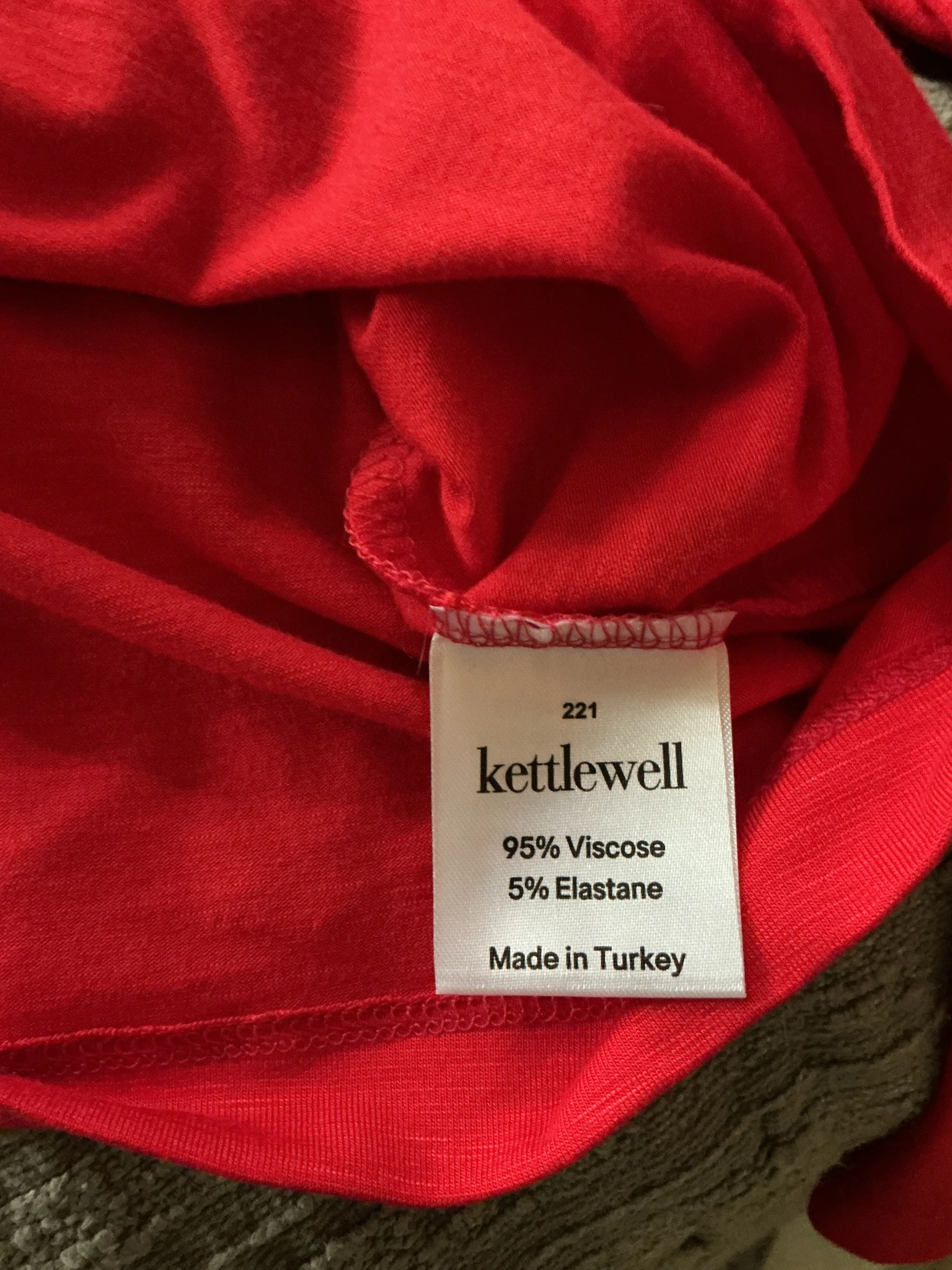 Long Sleeve Cowl Neck in Coral Red (sp,au)