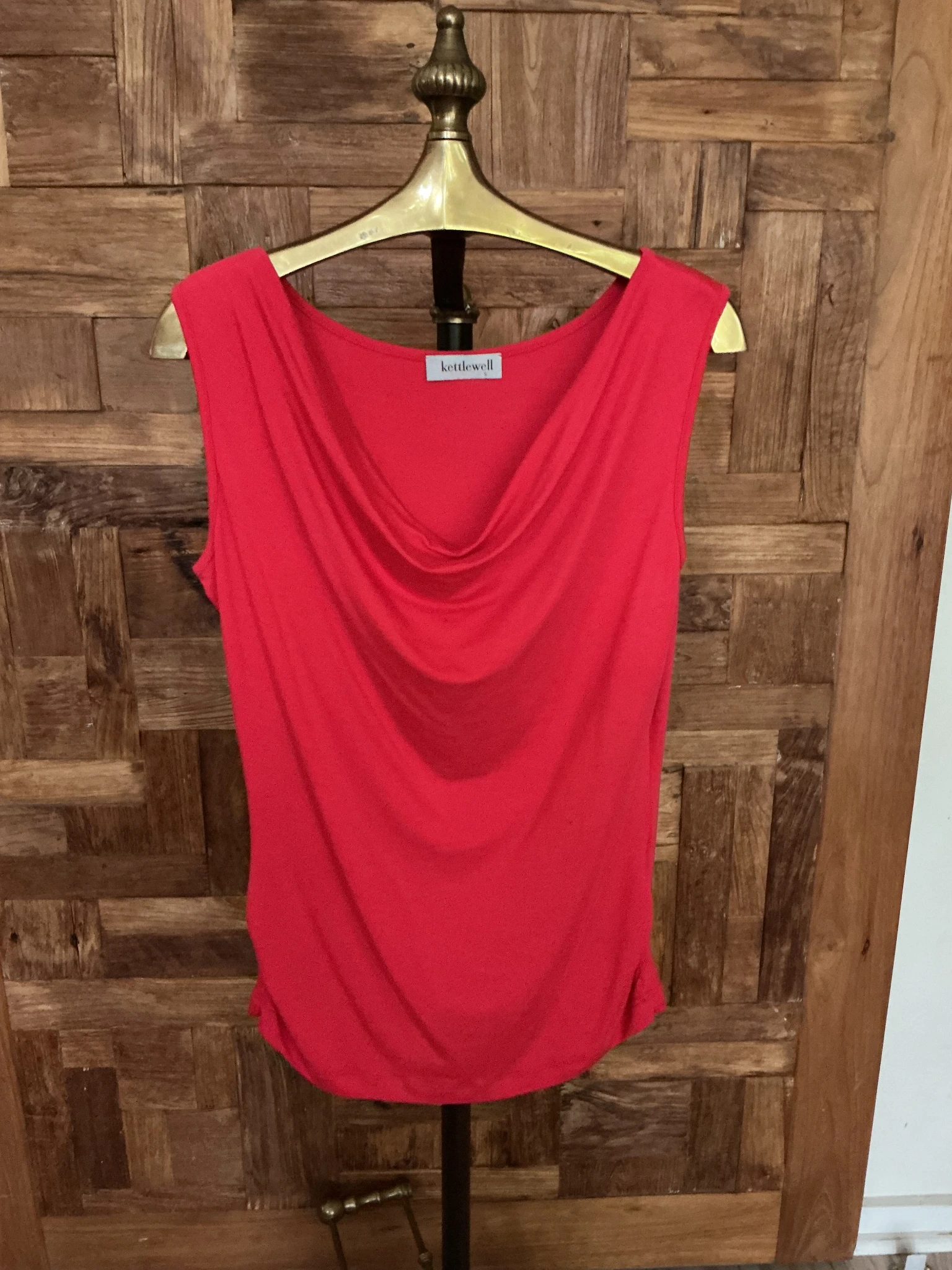 Sleeveless Cowl Neck in Watermelon (sp/su)