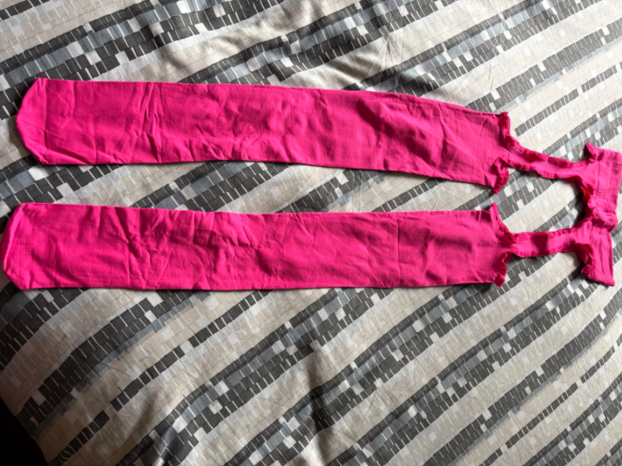 Bright pink mock garters