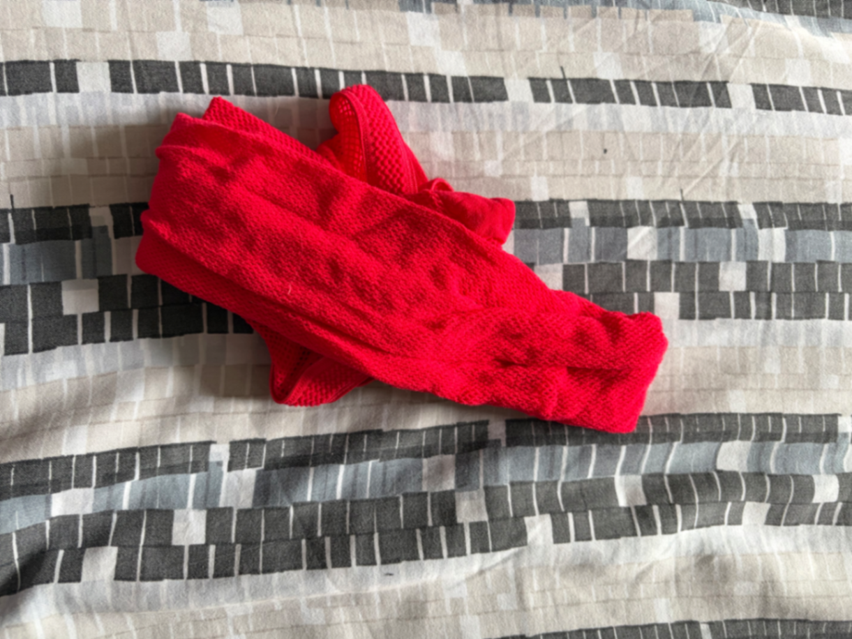 Red fishnets