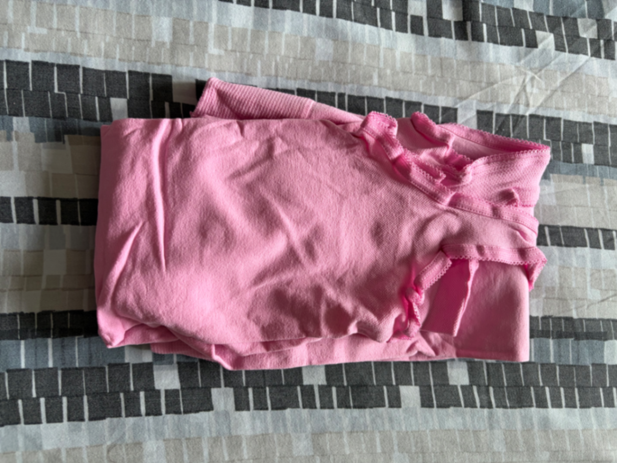 Baby pink mock garters