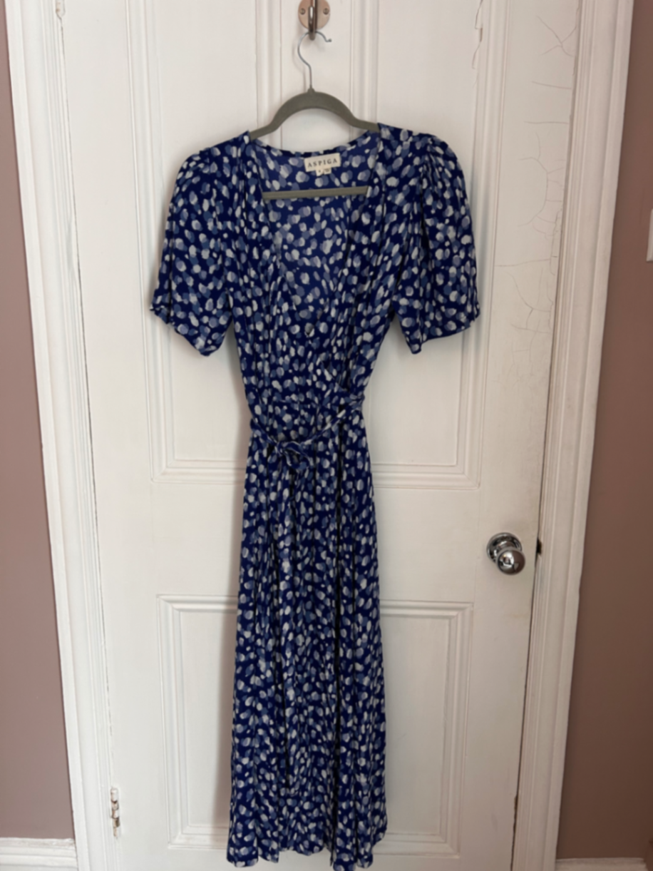 Short sleeved wrap dress