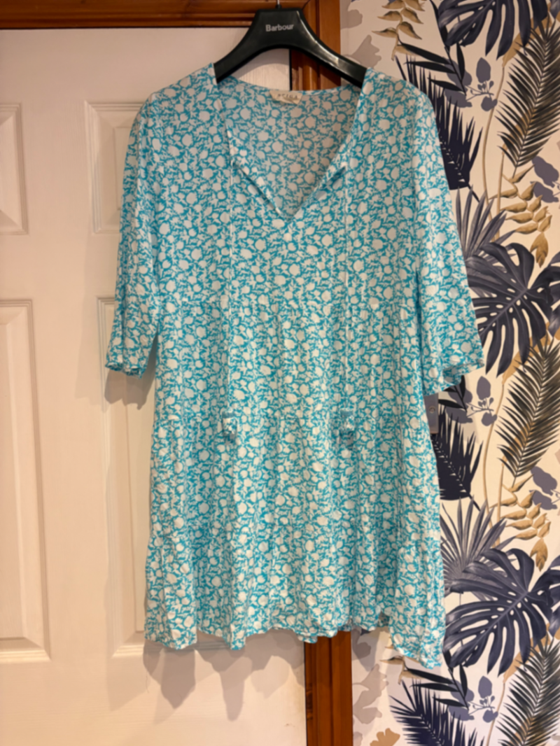 Emma Organic Cotton Dress | Teal