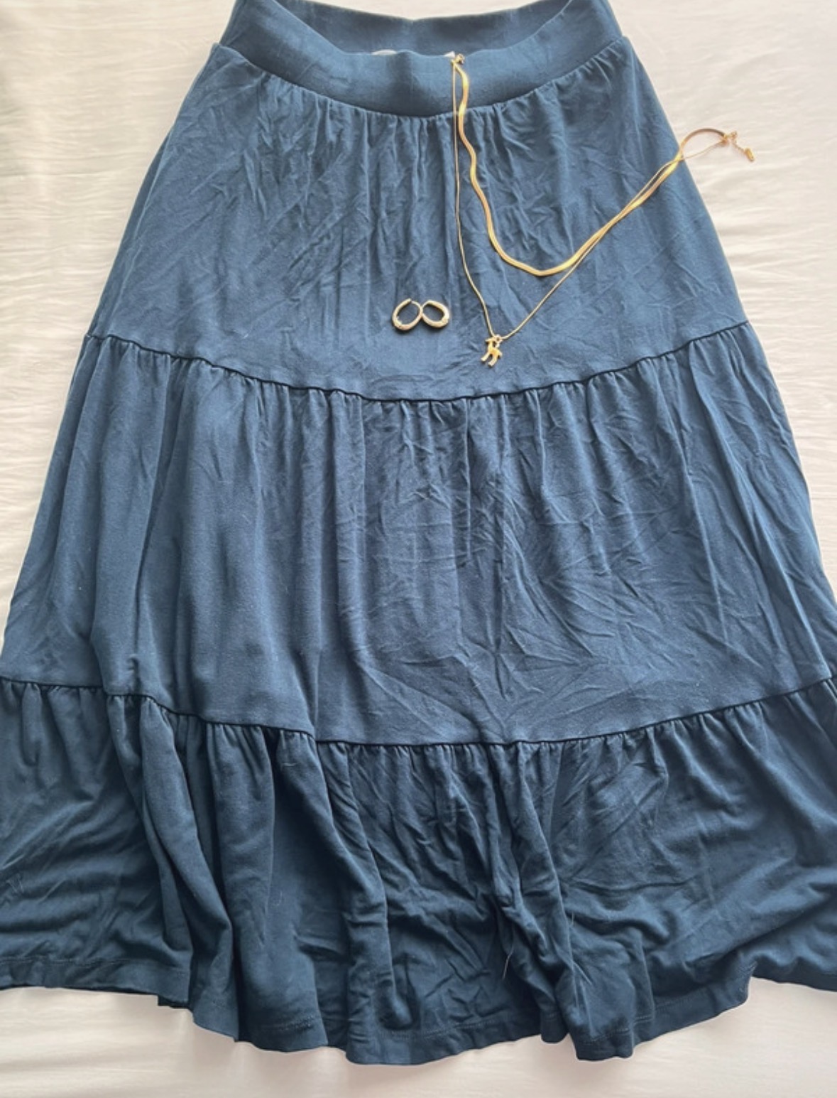 Effie Tiered Skirt Marine Navy